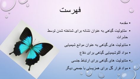 دانلود پاورپوینت مطالعه بر تعاملات شیمیایی اکولوژی حشرات و تولیدات گیاهی